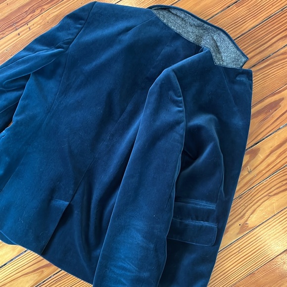J.Crew Blue Velvet Schoolboy Blazer 6T - Picture 6 of 9